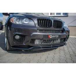 Накладка сплиттер на передний бампер на BMW X5 E70 M-Pack